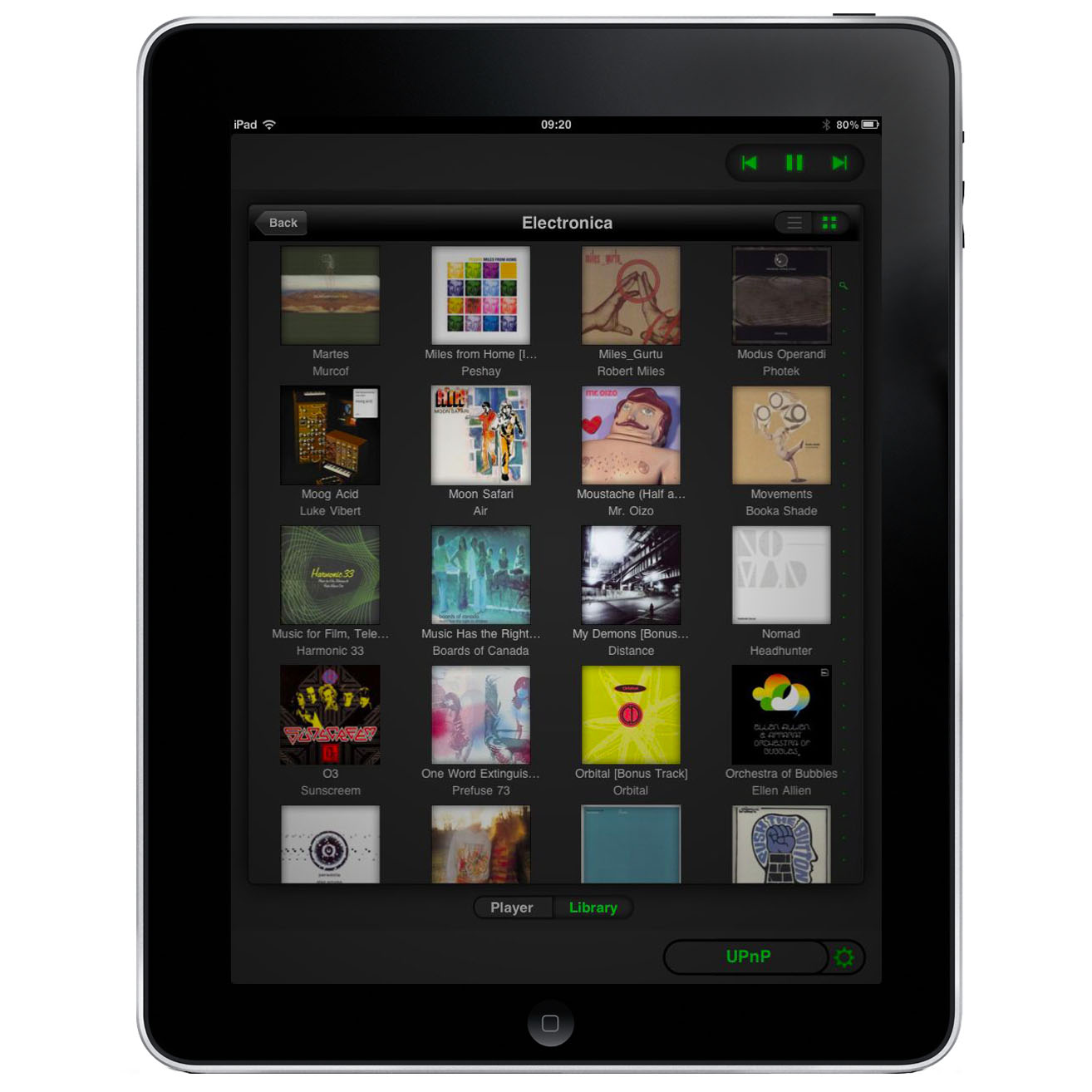 n stream ipad upnp titled coverart
